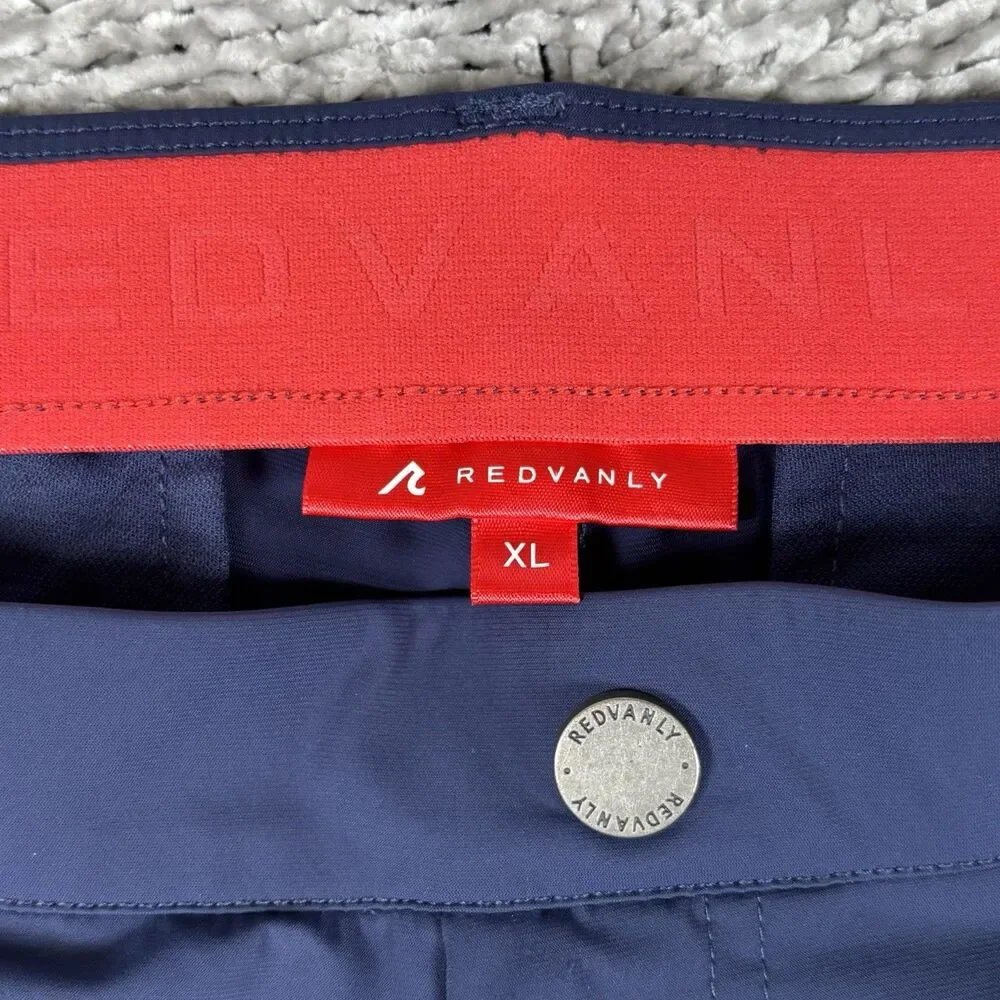 Redvanly Chino Shorts Mens XL 9'' Navy Blue Preppy Stretch Golf Performance Wear - Picture 3 of 7